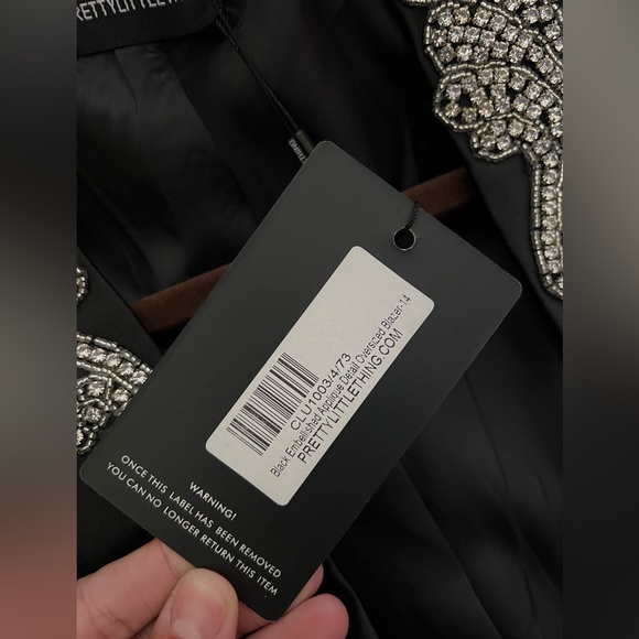 RARE! Kourtney Kardashian Embellished Applique Detail Oversized Blazer - Picture 9 of 12